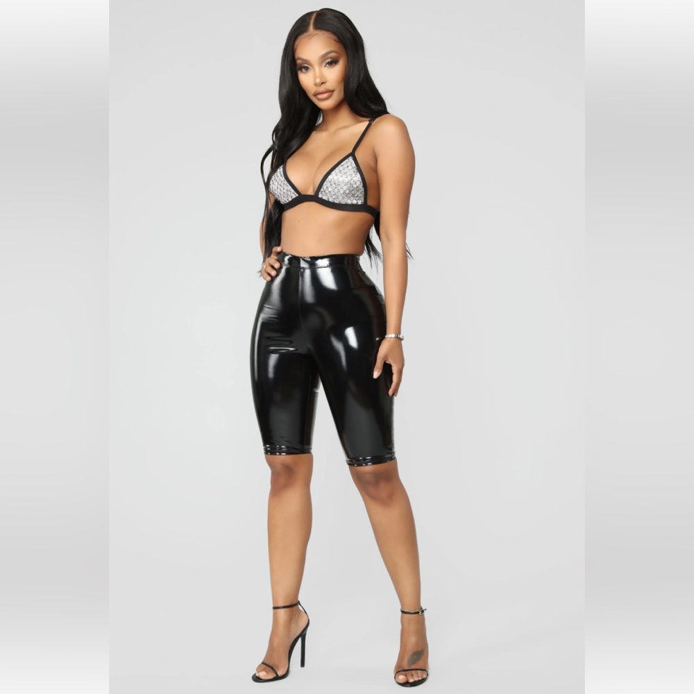 Fashion Nova Pleather Biker Shorts